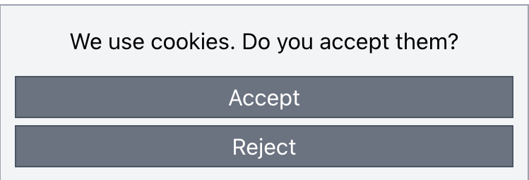 Cookies bar on mobile